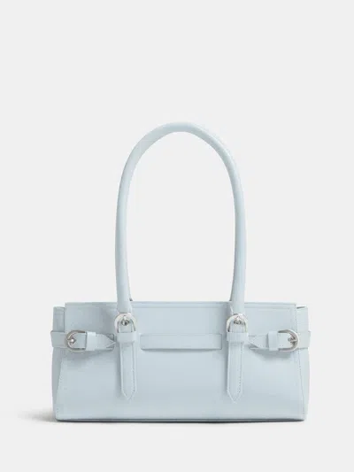 Reformation Beatrice Shoulder Bag Blue In Pattern