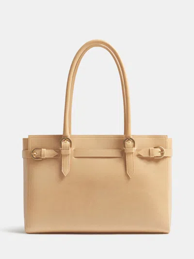Reformation Beatrice Tote Bag Natural In Purple
