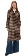 Reformation Beck Trench Brown Check In Multi