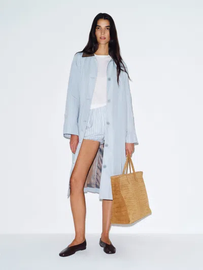 Reformation Beck Trench Coat Powder Blue Xxs