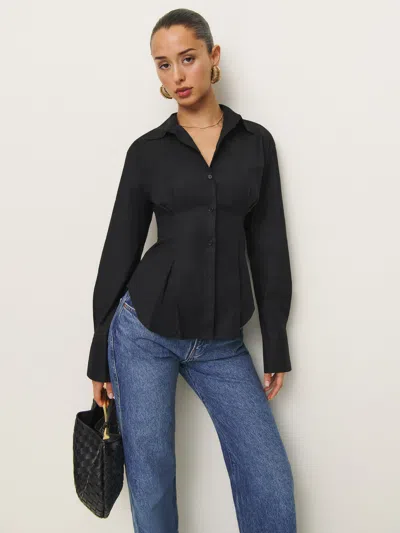 Reformation Becker Shirt In Black