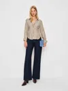 Reformation Becker Shirt In Brown