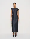 Reformation Belden Dress In Blue