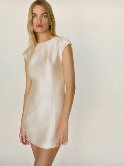Reformation Belden Mini Dress Ivory 12 In White