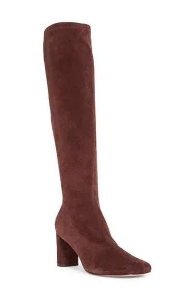 Reformation Belinda Stretch Leather Knee High Boot In Brown