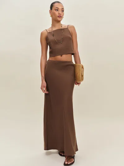 Reformation Bella Linen Skirt