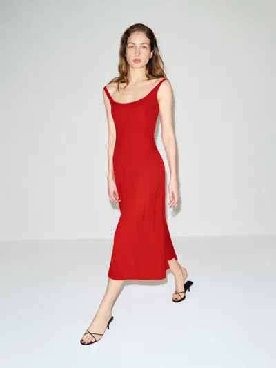 Reformation Robe Bellarose Rouge 34