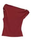 Reformation Belle Knit Top In Red
