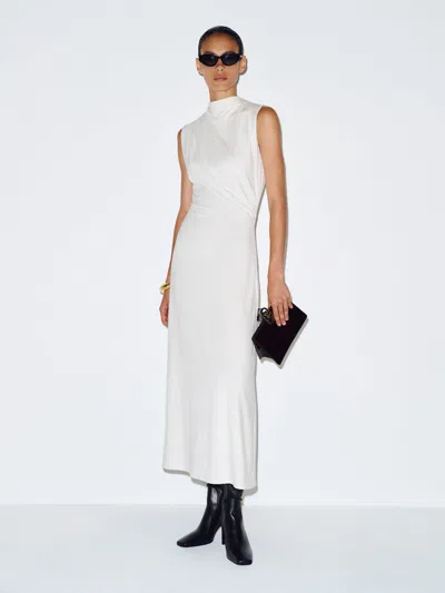 Reformation Bellin Knit Dress Ivory Large