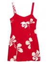 Reformation Hamley Linen Dress Paradise Lost In Multi
