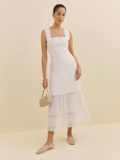 Reformation Benni Dress In White