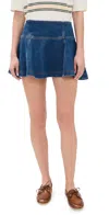 Reformation Bentley Denim Mini Skirt Cleary In Cleary