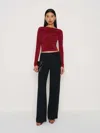 Reformation Berlin Knit Top In Red