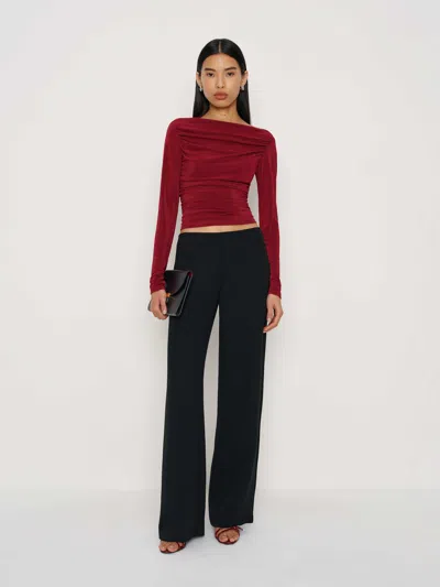 Reformation Berlin Knit Top In Red
