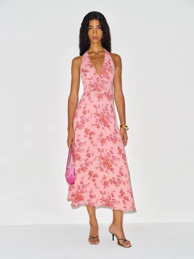 Reformation Bertha Dress Pink 10