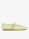 Reformation Bethany Ballet Flat In Green