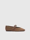 Reformation Bethany Ballet Flat In Brown