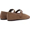 Reformation Bethany Ballet Flat In Brown