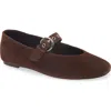 Reformation Bethany Ballet Flat In Brown