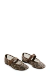 Reformation Bethany Ballet Flat In Leopard Mesh