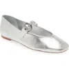 Reformation Bethany Ballet Flat In Silver