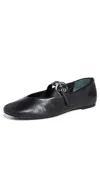 Reformation Bethany Ballet Flats Black