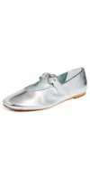 Reformation Bethany Ballet Flats Silver 7 In Silver