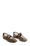 Reformation Bethany Ballet Flat In Leopard Mesh