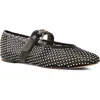 Reformation Bethany Ballet Flat In Rhinestone Sparkle Mesh