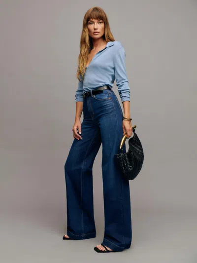 Reformation Bex Super Stretch High Rise Wide Leg Jeans In Wheeler