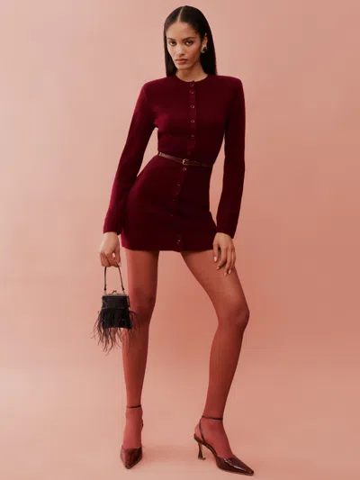 Reformation Bianca Sweater Dress In Chianti