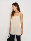 Reformation Bijou Sheer Top In Neutral