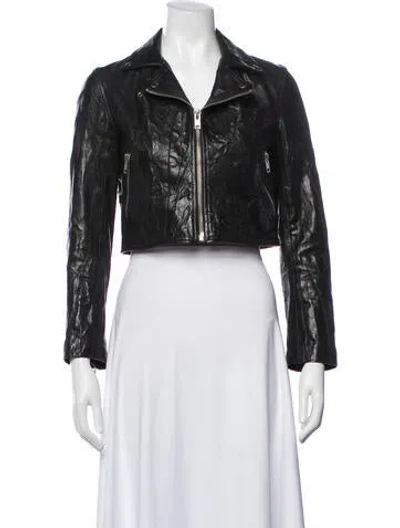 Pre-owned Reformation Biker Jacket In Black