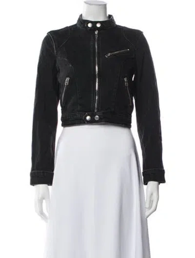 Pre-owned Reformation Biker Jacket In Black