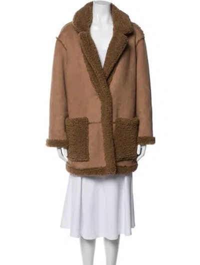 Pre-owned Reformation Biker Jacket In Brown