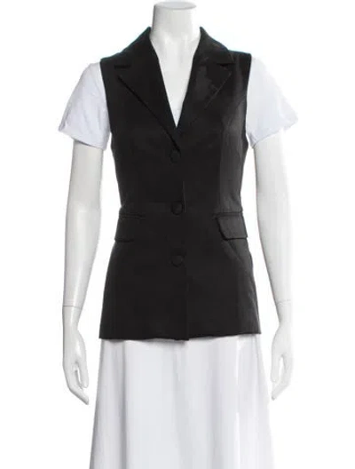 Pre-owned Reformation Billie Gillet Vest In Black