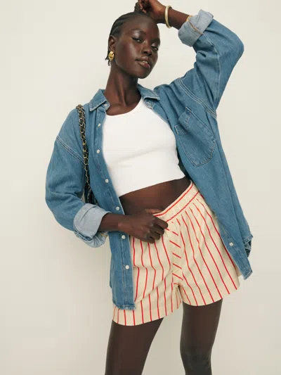 Reformation Billy Short In Resort Stripe