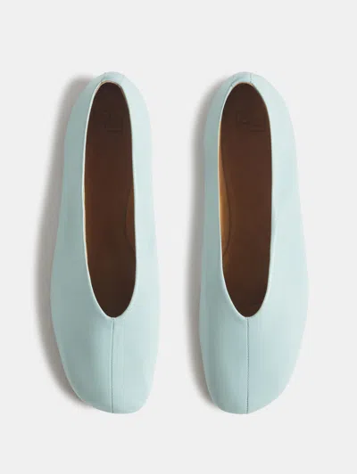 Reformation Blaine Flat Glacial Blue Leather 5