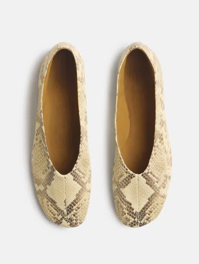Reformation Blaine Flat Pale Yellow Snake 5