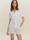 Reformation Blair Pajama Set In White