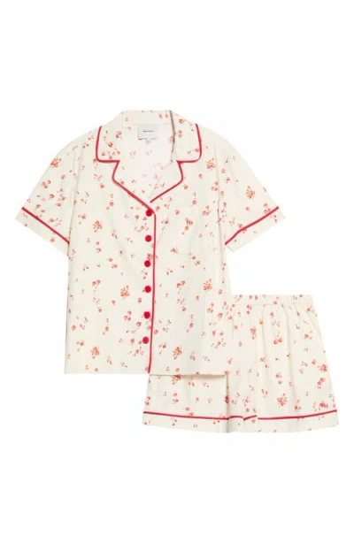 Reformation Blair Stretch Organic Cotton Short Pajamas In Multi