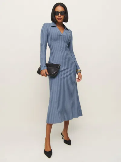 Reformation Blaire Knit Dress In Cornflower
