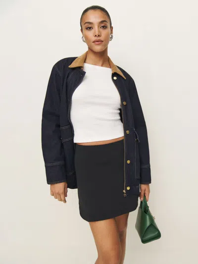 Reformation Blaire Knit Skirt In Black