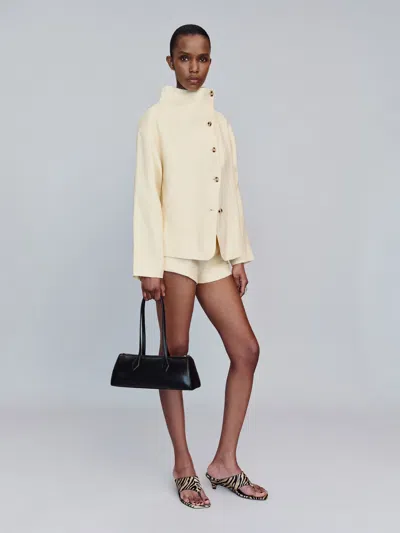 Reformation Blake Jacket Ivory Xl In Neutral
