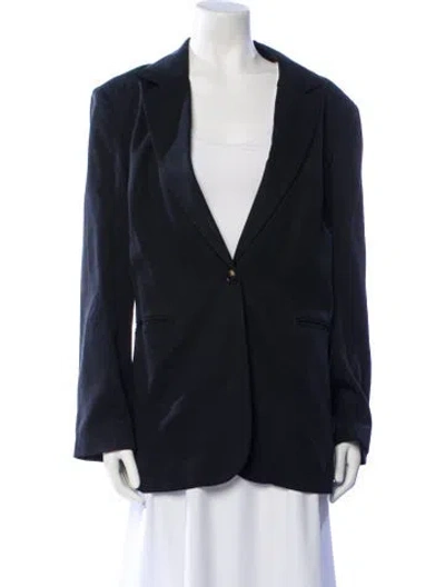 Pre-owned Reformation Blazer In Blue