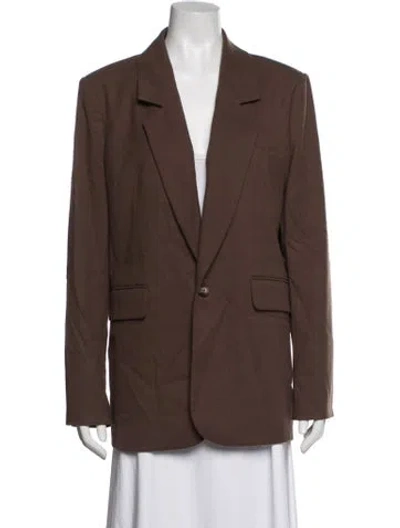 Pre-owned Reformation Blazer In Brown