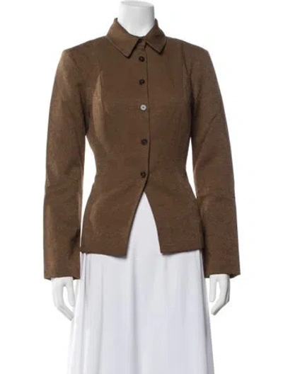 Pre-owned Reformation Blazer In Brown