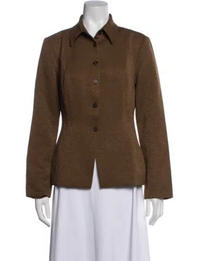 Pre-owned Reformation Blazer In Brown