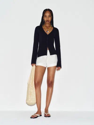 Reformation Bloom Cashmere V - Neck Cardigan Black Xl