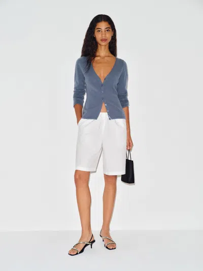 Reformation Bloom Cashmere V - Neck Cardigan Grey Xl In Gray
